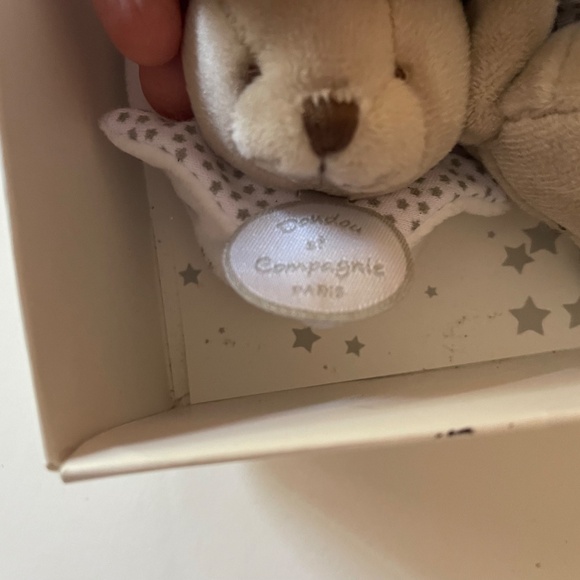 Doudou et Compagnie beige bunny baby booties - Rattle NEW - Picture 7 of 11